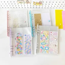 

Clear A5 Binder Notebook Cover DIY Decorative Journal Bullet Cover A6 Binder Photo Album Organizer Book Stationery