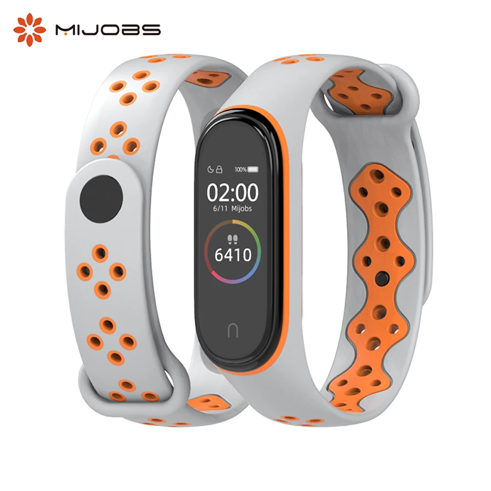

Mijobs Mi Band 4 Wrist Strap Silicone Accessories for Mi Band 3 4 Smart Watch Straps Miband 4 Wristband Sports Bracelet Miband 3