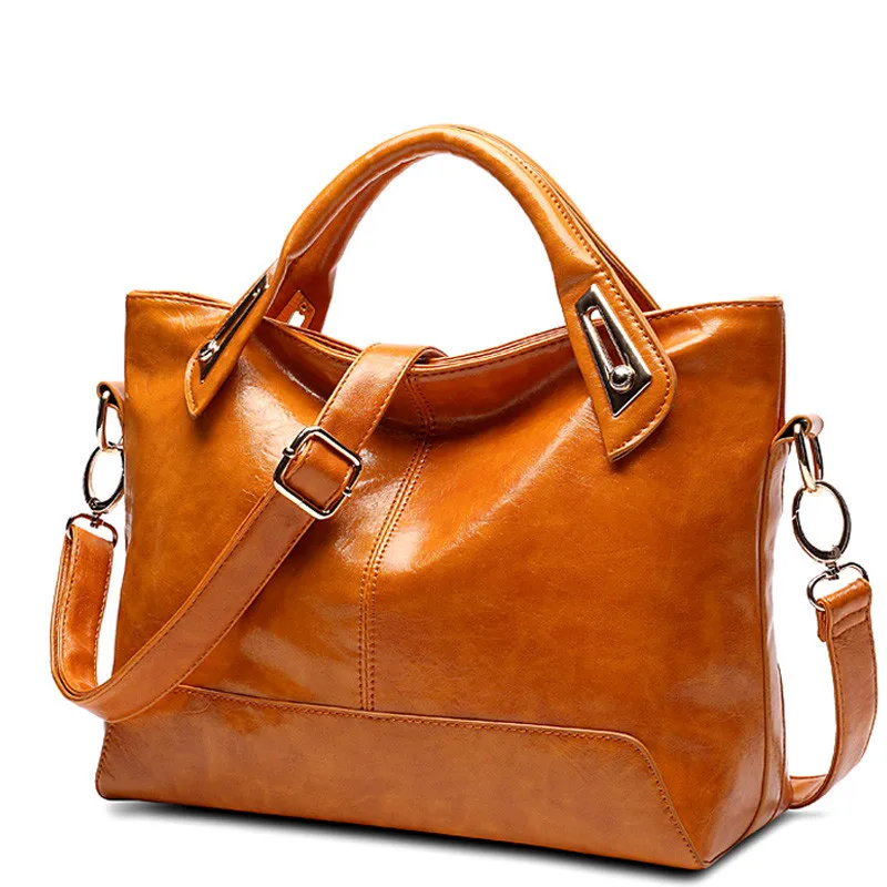 

2019 New Style Retro WOMEN'S Bag Oil Wax Leather Handbag Versatile Crossbody Bag ruan pi bao Casual Cross-body WOMEN'S Bag