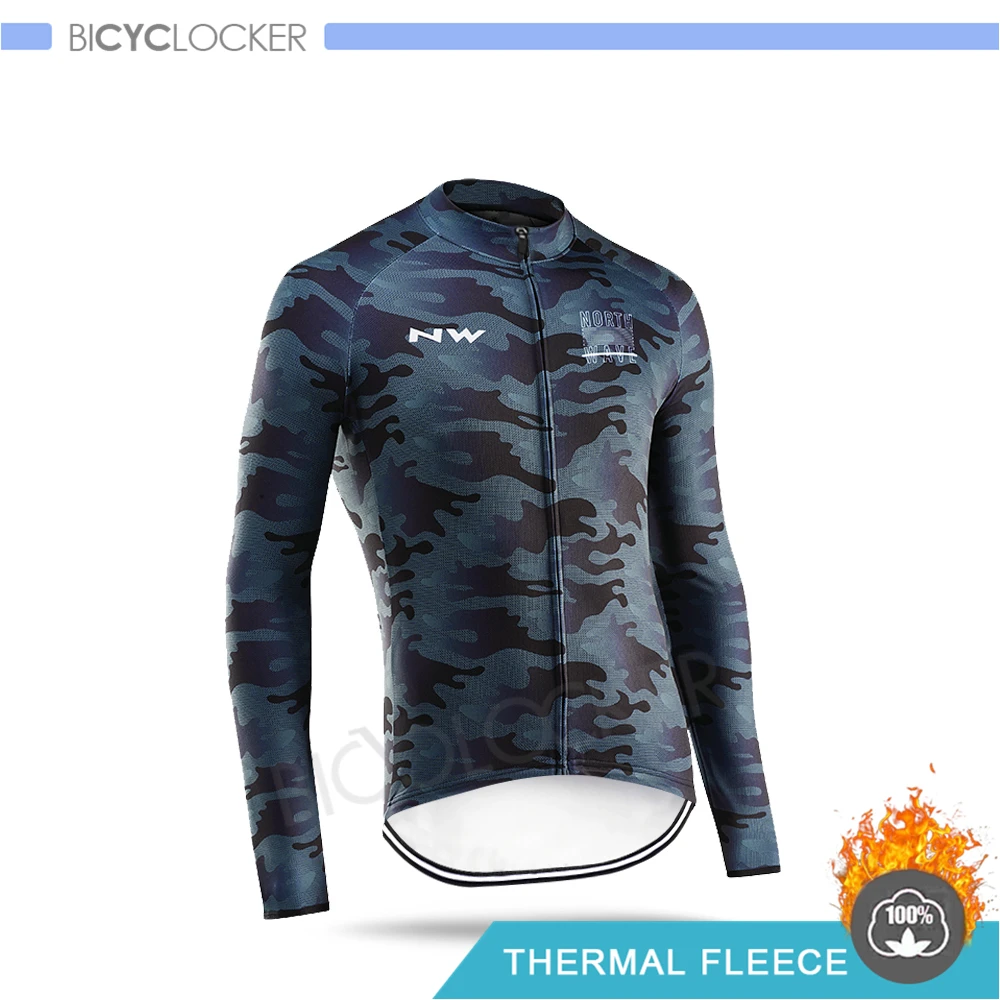 Northwave зимняя одежда для велоспорта термальная флисовая Pro Team NW Ropa Ciclismo мужской костюм Джерси для езды на велосипеде футболки для горного велосипеда Bib Pant Set - Цвет: Cycling Jerseys