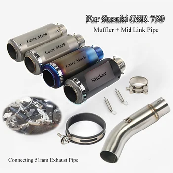 

Slip on For Suzuki GSR 750 GSX-S 750 Motorcycle Exhaust System Pipe Muffler Tips Mid Link Connect Pipe Tube Dirt Bike ATV Escape