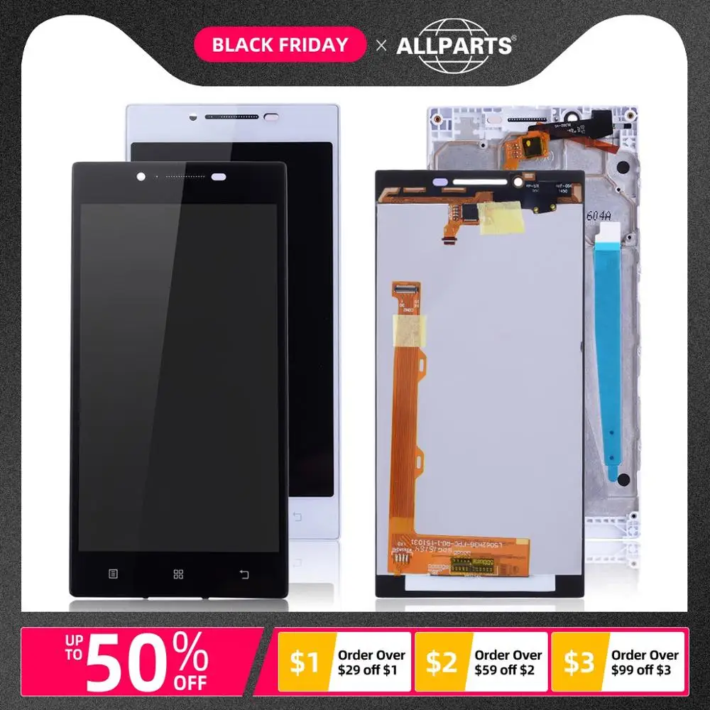 5 0 ''Оригинальный ЖК-дисплей для LENOVO P70 сенсорный ЖК-экран с рамкой Замена Lenovo