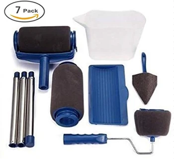 

7PCS Paint Roller Brush Set Paint Tool Set Expansion Rod Seamless / Seam Corner Paint Brush Professional Wall Paint Brush Kit