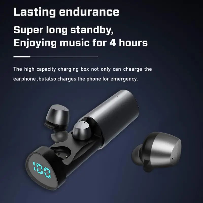 TS1 PRO TWS беспроводные наушники 3D стерео мини Bluetooth наушники 5,0 с двойным микрофоном спортивные наушники гарнитура для автоматического сопряжения
