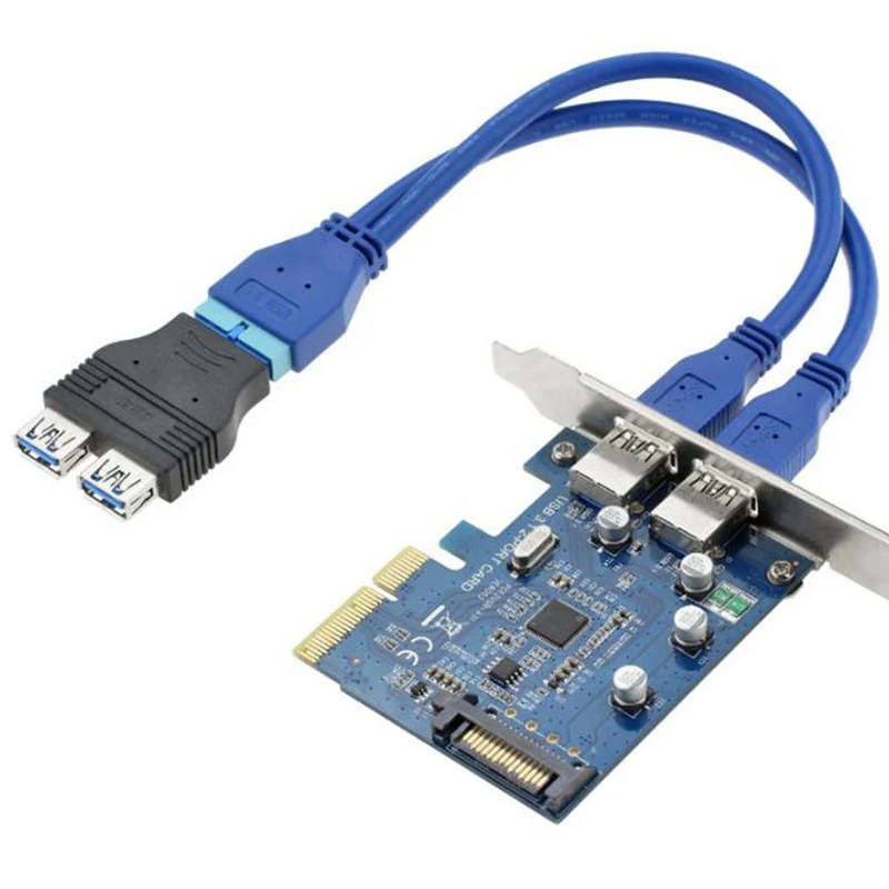 Настольный 5 ГБ/сек. 2AM-20 Pin USB 3,0 разъем мама к двойной USB3.0 кабель материнская плата