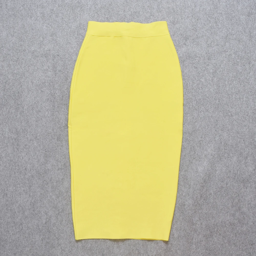 WillBeNice, телесный, новинка, высокая талия, открытая спина, сексуальная, для девушек, миди, юбка-карандаш, бандаж - Цвет: Цвет: желтый