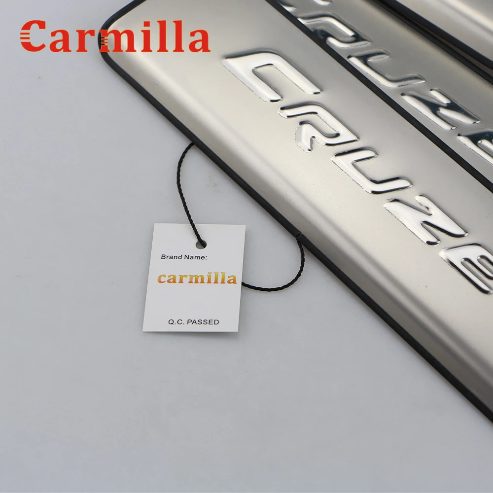 Carmilla накладки на пороги автомобильной двери из нержавеющей стали подходят для