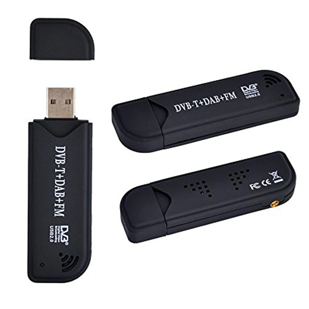 Tv Stick USB2.0 Digital DVB-T SDR+DAB+FM TV Tuner Receiver Stick RTL2832U+ FC0012 with Remote Control Tuner Recorder Quality new tv sticks