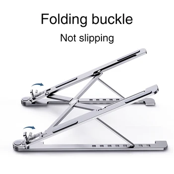 

Stable Design Portable Adjustable Height Foldable Support Ergonomic Universal Cooling Rack Aluminum Alloy Laptop Stand