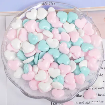 

Boxi 5/10/20pcs Slime Additives Resin Hearts Charms Kawaii DIY Kit Supplies Accessories Filler for Fluffy Cloud Clear Slime Clay