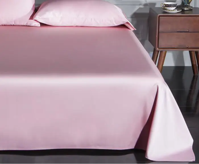 9" x 98,5" хлопок сплошной цвет сатин простыня, сплошной цвет простыня. Высокое качество простыней на кровать - Цвет: pink