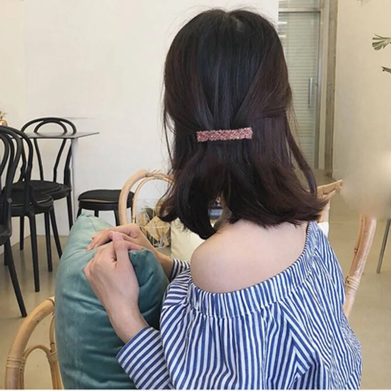 hair ties for women New Korean Elegant Hairpins Hairgrips Crystal Rhinestone Barrettes Hair Clips For Women Girls Hair Accessories large hair clip
