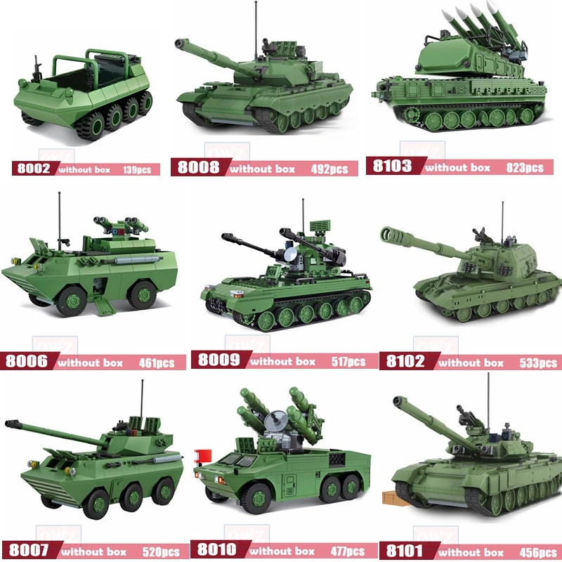 Армейский Танк совместим с Lego Строительные кирпичи военные оружие Brinquedo Menina