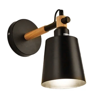 

Big deal Wall Light Led Bedroom Bedside Decoration Nordic Living Room Hotel Corridor Wall Lamps Black