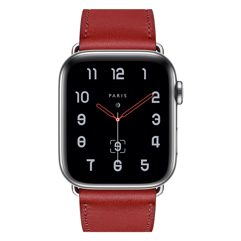 Натуральная телячья кожа один тур ремешок-браслет для Apple Watch Series 5 4 3 2 1