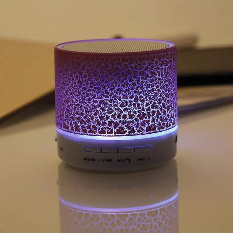 Светодиодный мини портативный беспроводной Bluetooth динамик USB музыкальный звук