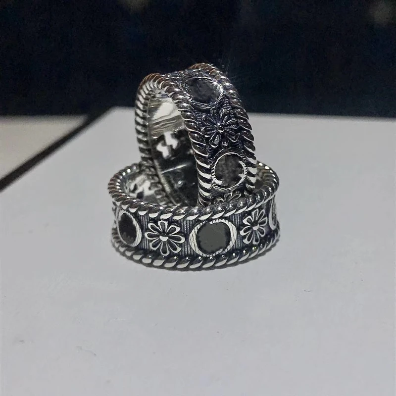 1:1S925 серебро цепочка из колец классический в ретро-стиле с рисунком
