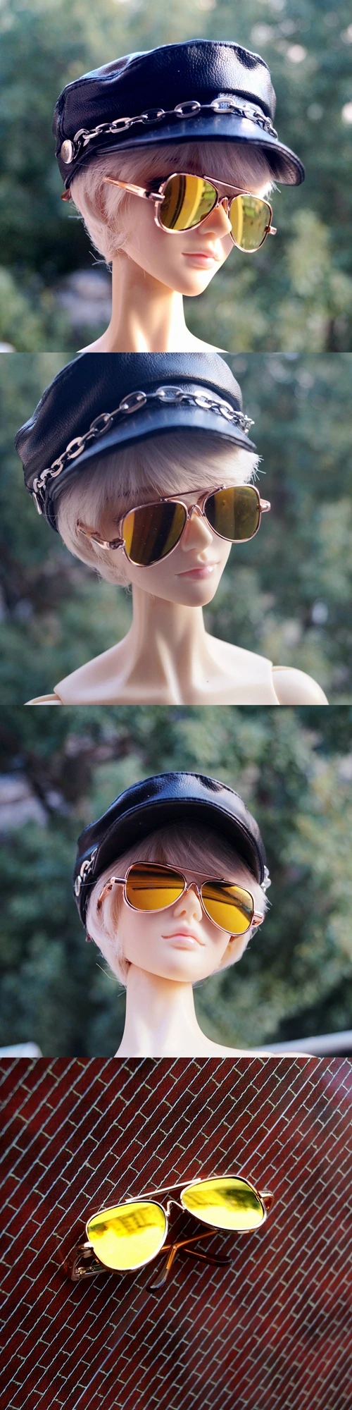 BJD солнцезащитные очки Bookman Prop золотой для 1/4 1/3 2" 60 см MSD SD SD17 70 см DD DOD DK DZ Volks кукла HEDUOEP