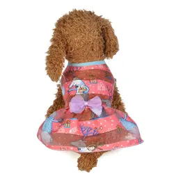 Летнее домашнее животное собака кошка щенок без рукавов Тюль платье свадебное платье с цветами для Тедди