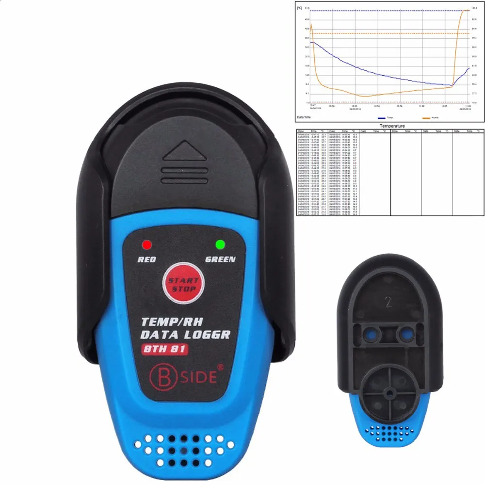 

JUNEJOUR Intelligent Temperature Humidity data logger BTH81 For cold chain drug storage, USB automatic generation of reports