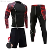 Men s Compression Sportswear Suits Gym Tights Training Clothes Workout Jogging Sports Set Running Rashguard Tracksuit