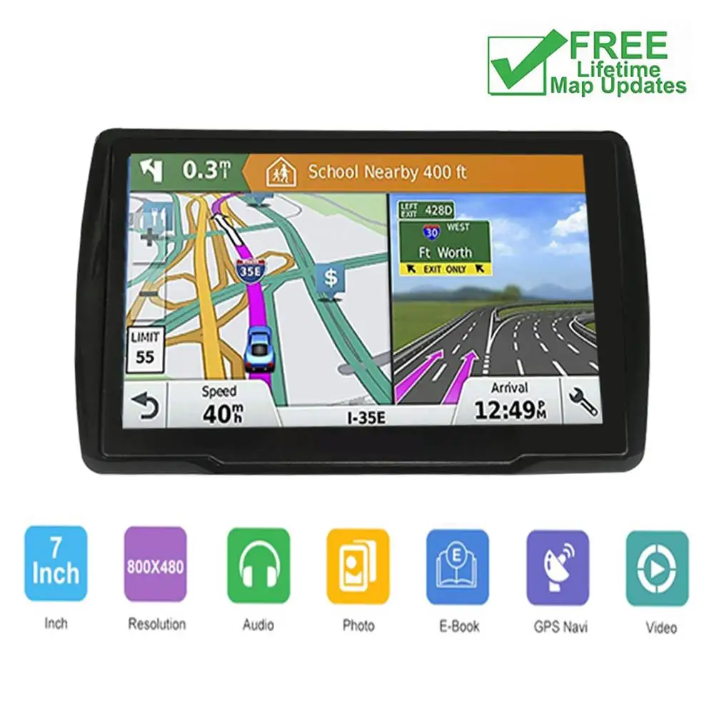 Автомобильный навигатор с GPS навигацией 5 дюймов 256 м + 8 Гб FM SAT NAV карта России 2018