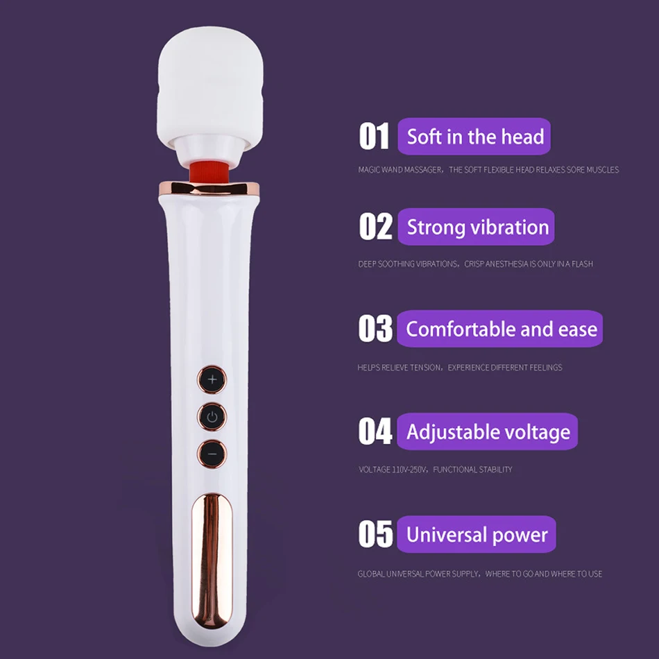 Powerful Clit Vibrator For Woman Huge AV Magic Wand Personal Body Massage Clitoral Stimulator Big Head Vibrator Erotic Sex Toys