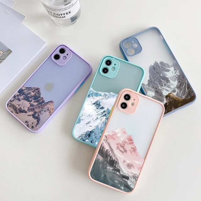 Aesthetic Snow Mountain Painting Phone Case for iPhone 7 8 Plus SE2 X XR XS  MAX