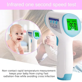 

Infrared Forehead Digital Thermometer Gun IR Laser Non Contact Thermometer with Backlight Display for Baby Adults Indoor Outdoor