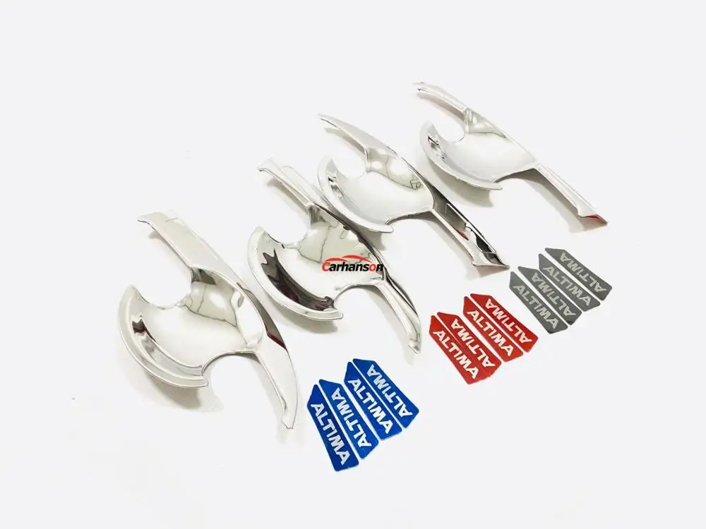 

For Car Styling Accessories Nissan Altima 2019 Exterior Door Handle Bowl Guard Protector Auto Scuff Plates Cover Trim Stickers
