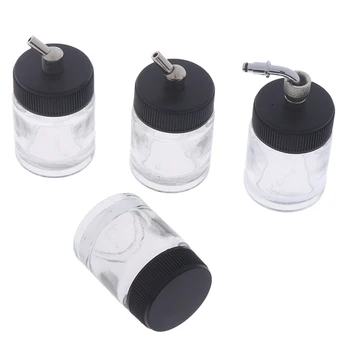 

Airbrush Glass Jar Dish Color Paint Standard Suction Lid Pump For Spray Gun Top Temporary Tattoo Aerograph tool