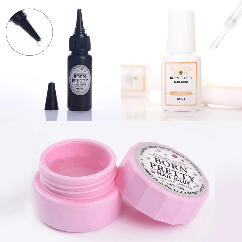 От BORN PRETTY Клей для ногтей украшение со стразами блестящие клей быстро сухая УФ