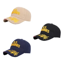 Мужская вышитый мяч для морпехов США, тактические шапки ВМС США, регулируемая бейсбольная кепка с защелкой сзади, темно-синяя печать для кемпинга