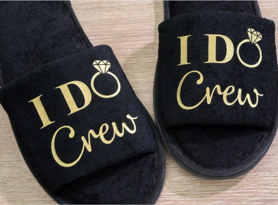 custom monogram slippers