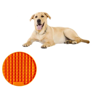 

Portable Dog Lick Pad Cup Bowl Transfer Plate Dog Slow Feeder Silicone Funny Pet Bath Toy Peanut Butter Feeding Tool #