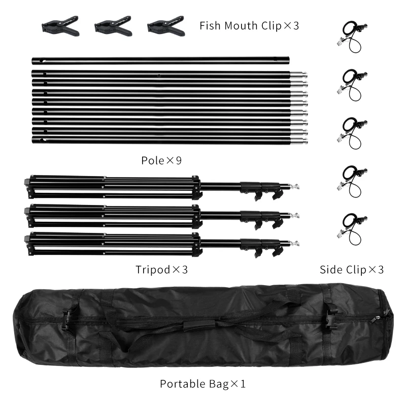  Photography 3X7M Background Backdrop Stand Support System Kit for Photo Studio Muslin Backdrops Pap
