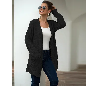 

Savabien Jumper Women Winter Warm Knitted Cardigan Sweater 2019 Autumn Korean Style Solid Long Sleeve Harajuku Long Sweater Pink