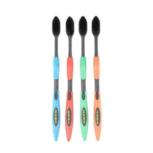 4 шт./компл. двойной ультра мягкое бамбуковое Зубная щётка с бамбуковым древесным углем Зубная щётка es Nano щетка Уход за полостью рта для взрослых недорого