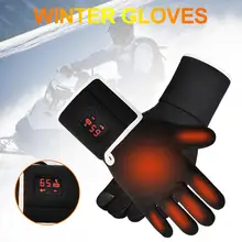 Мотоциклетные перчатки с подогревом, теплые, с сенсорным экраном, водонепроницаемые, с электрическим подогревом, перчатки для зимы, для катания на лыжах, верховой езды