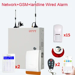 FC7688Plus 8+88 Wired Defense Zones Anti-theft with Infrared Motion Detector Flashing Siren Security Alarm System