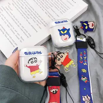 

For AirPods Case luxury with Lanyard keyring Accessories silicon clear cartoon Case cute For Air pods 2 Earphone Cover capa