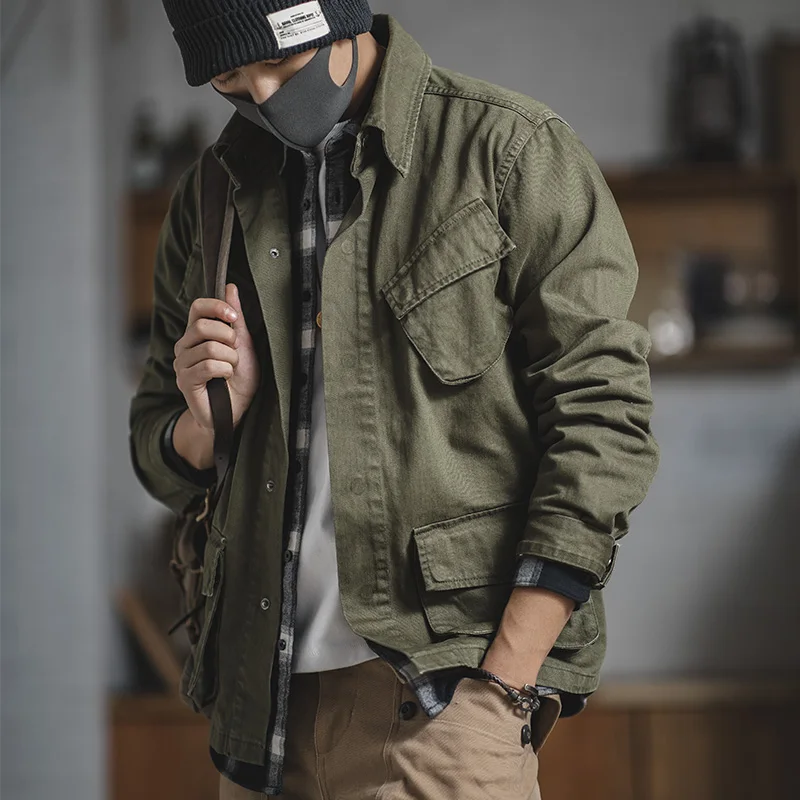 Jackets For Men Army Green Oversize 
