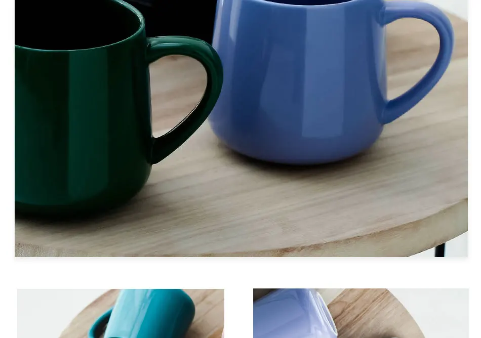 1pc Nordic Style Simple Solid Color Mug Glazed Ceramic Cup Mug Coffee Milk Breakfast Cup Home Office Supply Couple Friend Gift