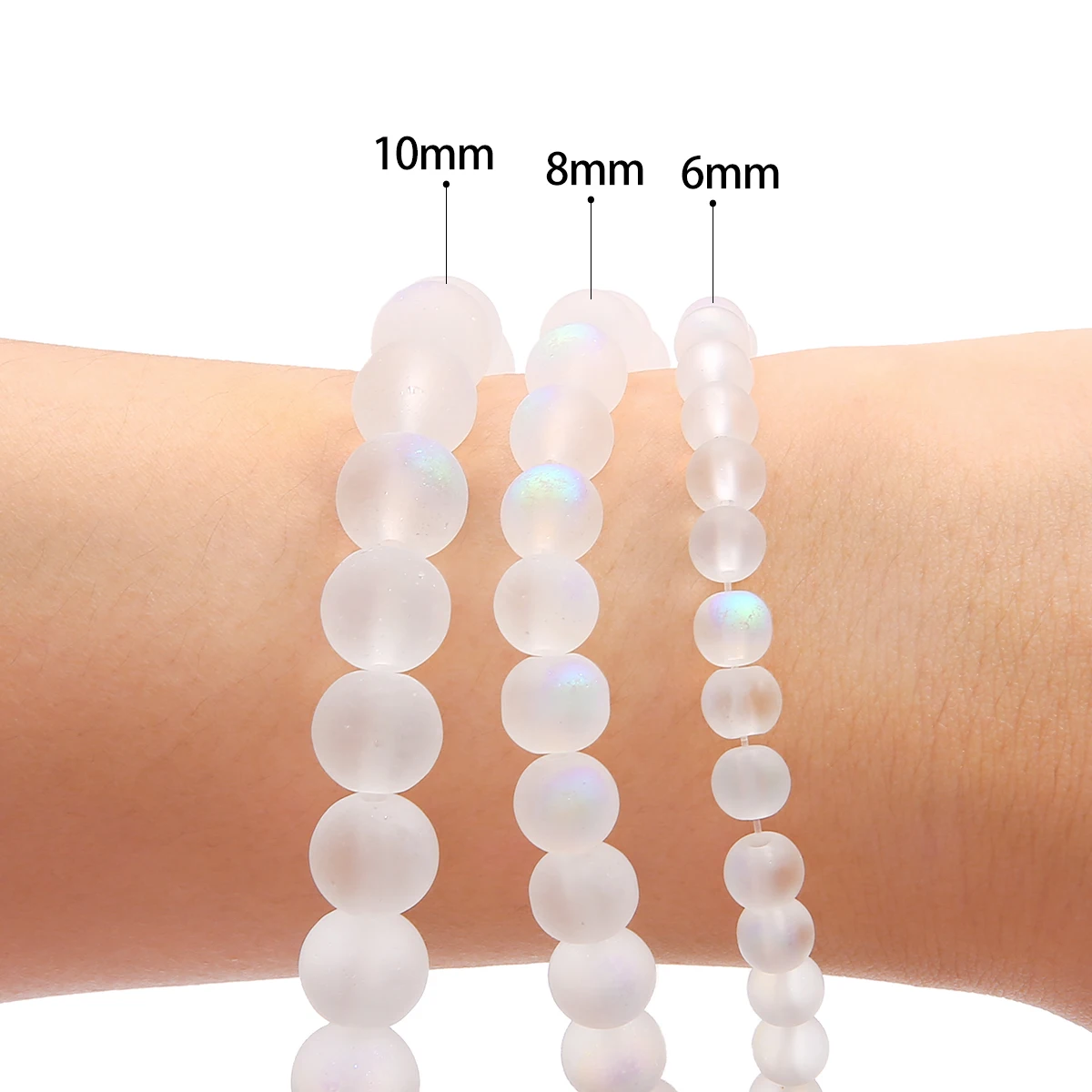 Perline Rotonde Lisce In Vetro Ceco Rivestito Di Rosso, Nelle - Foto 4