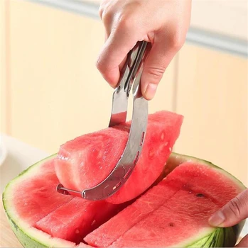 1pcs Stainless Steel Watermelon Slicer Cutter Knife Corer Fruit Tools Kitchen Accessories Gadgets Watermelon Spoons 1