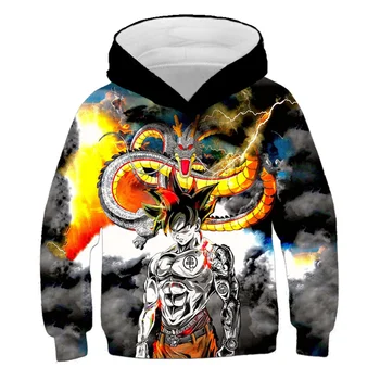 

Cool Hoodie harajuku Anime Dragon Ball Z Hoodie Kids Sweatshirt Kid Goku and Master Roshi 3d Print Boy Girl Clothes Pullover