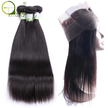 

Sterly 360 Lace Frontal With Bundle Remy Brazilian Straight Hair Bundles With Frontal Human Hair Bundles With Closure