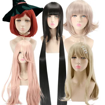 

WEILAI Danganronpa: Trigger Happy Havoc Cosplay wig Lotus root gold black lotus root starch rice gold High temperature fiber