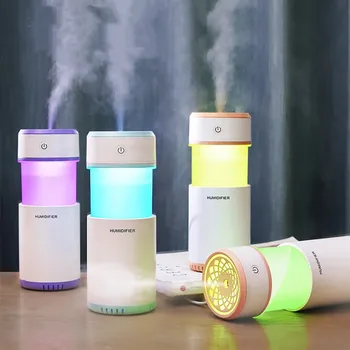 

Creative Pull-out Design Air Humidifier with LED Lights Ultrasonic Cool Mist Maker Air Purifier for Car Mini USB Aroma Diffuser