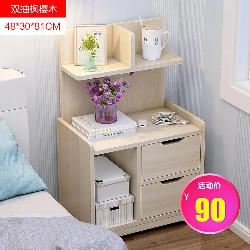 Простой прикроватный столик полка прикроватный шкаф для хранения маленький простой прикроватный шкаф для хранения в спальню Многофункциональный - Цвет: ml9